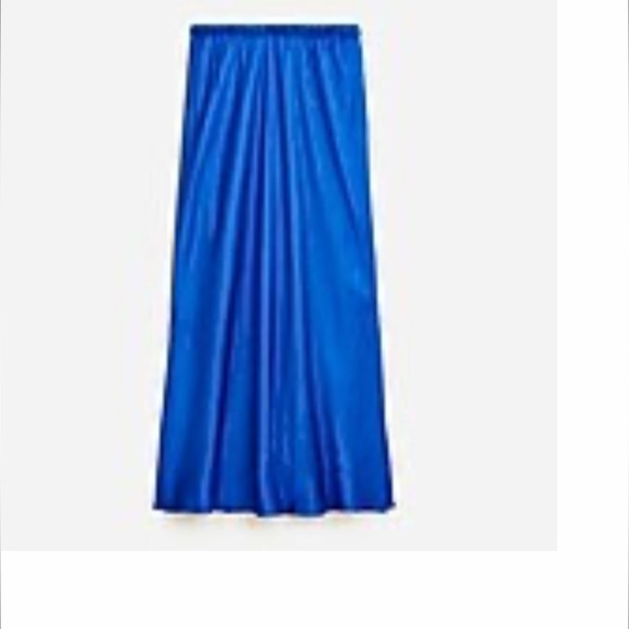 J Crew Luster Crepe Skirt. Stunning blue color - Picture 5 of 10
